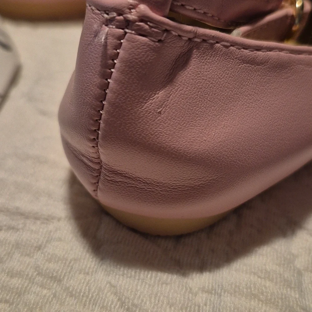 Janie and Jack girls size 5 2024 JJ fall pink ballet flats rosette toe GUC - Picture 5 of 7